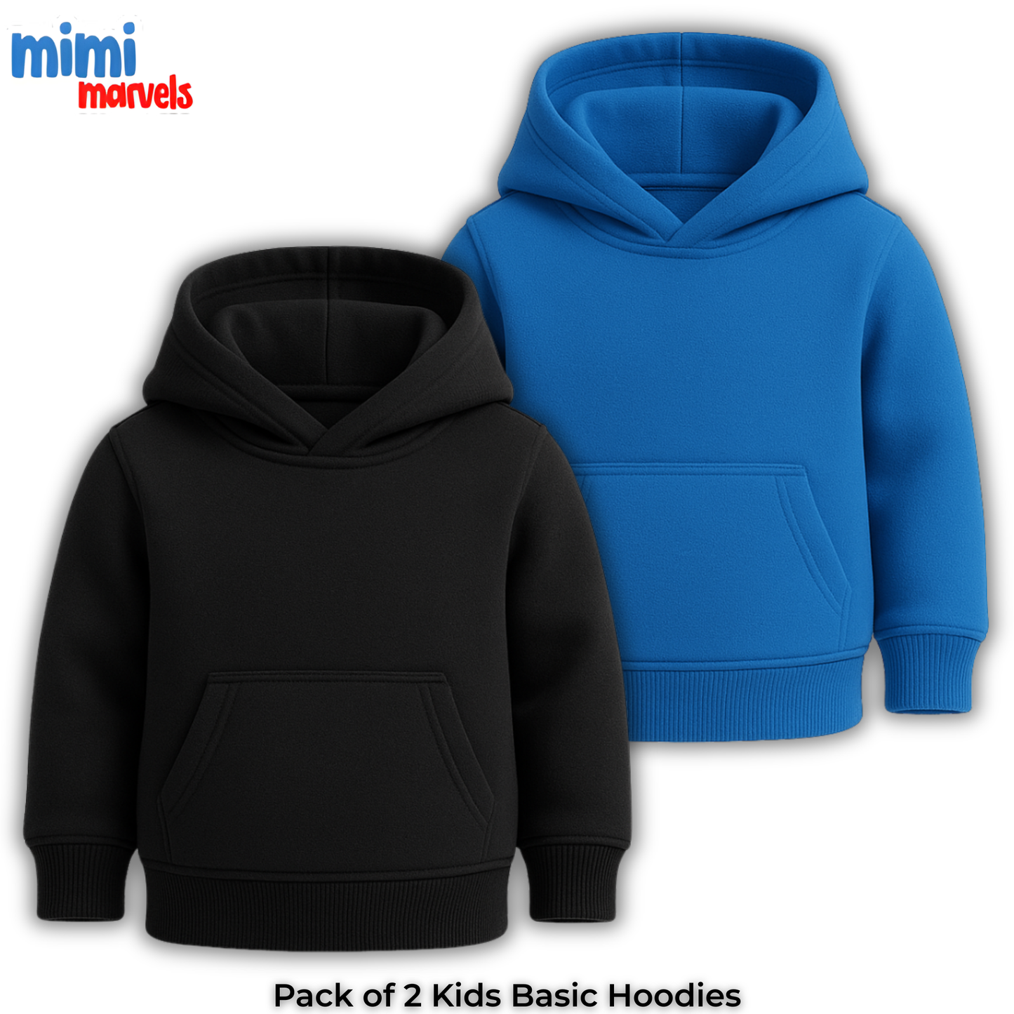 Pack of 2 Basic Hoodies for Kids