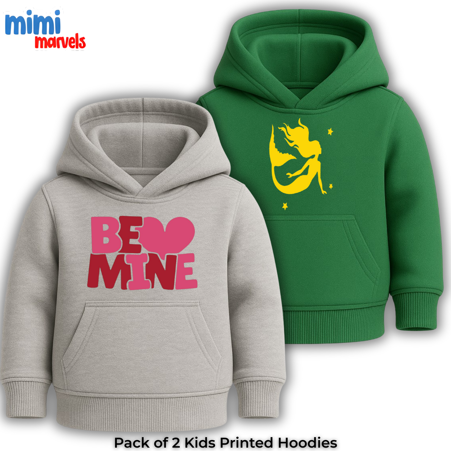 Pack of 2 Printed Hoodies for Kids
