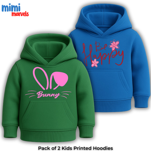 Pack of 2 Printed Hoodies for Kids