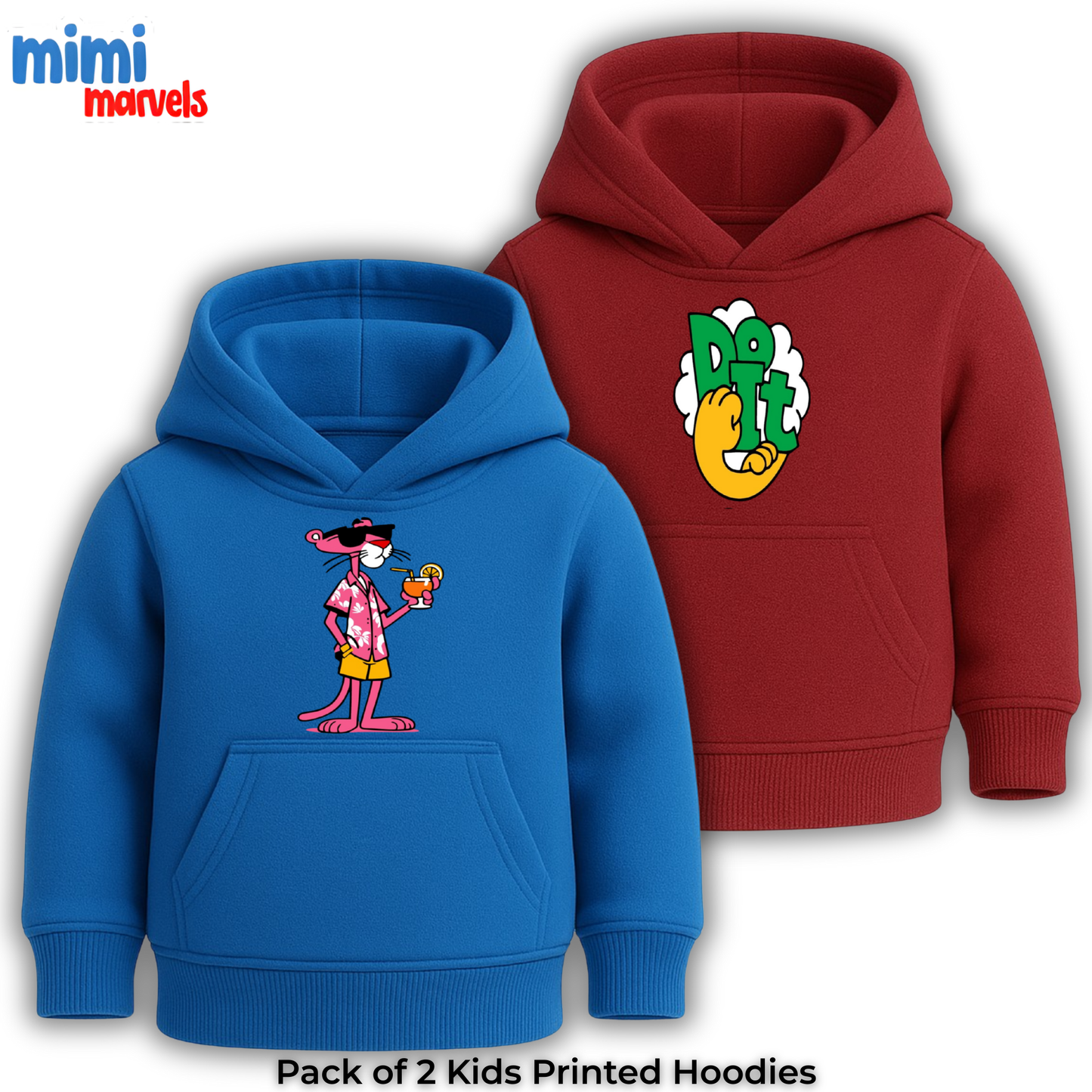 Pack of 2 Printed Hoodies for Kids