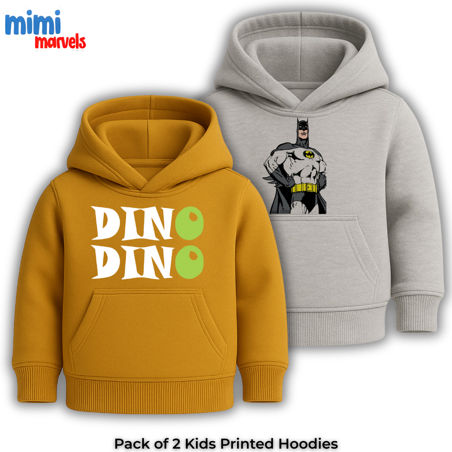 Pack of 2 Printed Hoodies for Kids