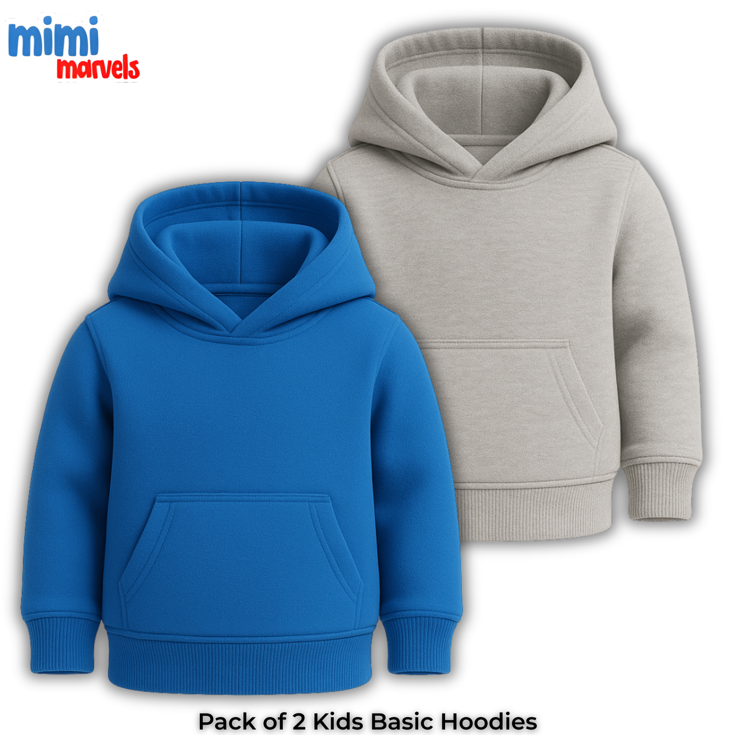 Pack of 2 Basic Hoodies for Kids