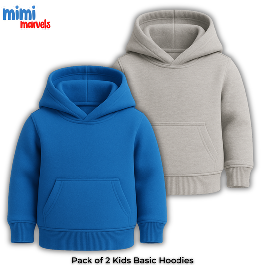 Pack of 2 Basic Hoodies for Kids