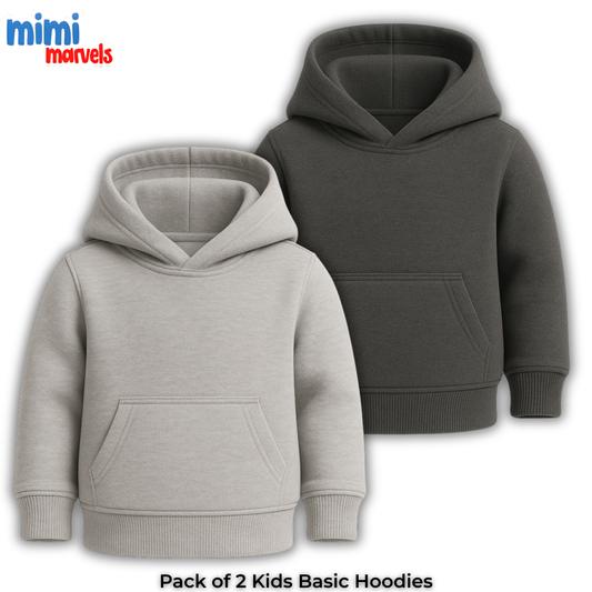 Pack of 2 Basic Hoodies for Kids