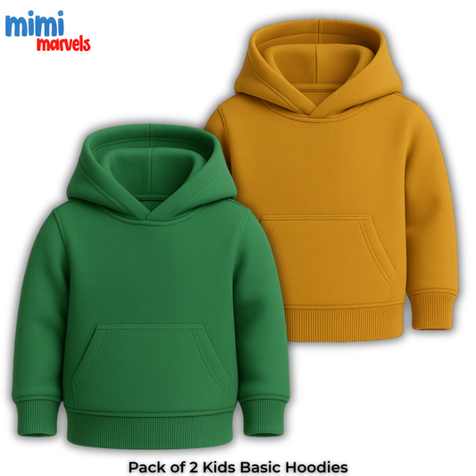 Pack of 2 Basic Hoodies for Kids