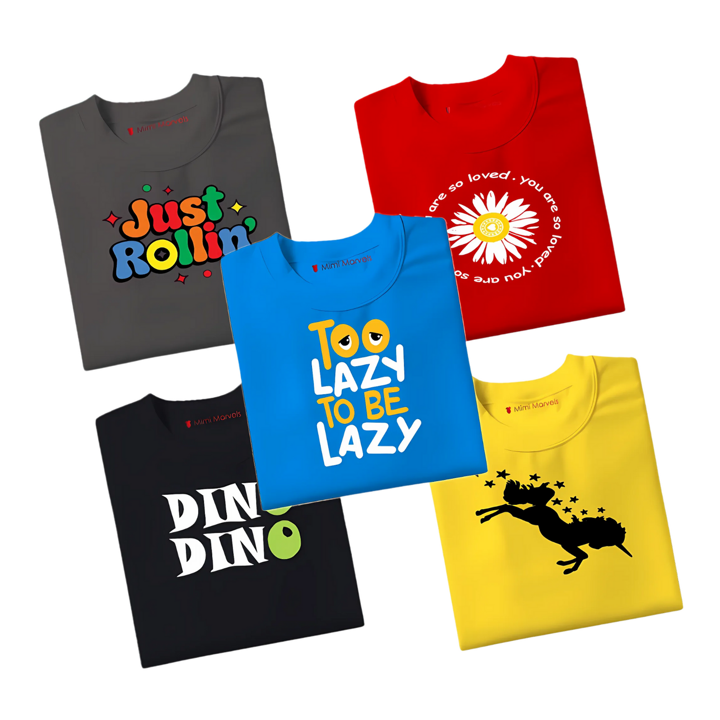 Pack of 5 Tees for Kids