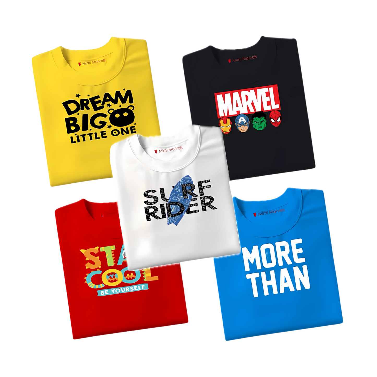 Pack of 5 Tees for Kids