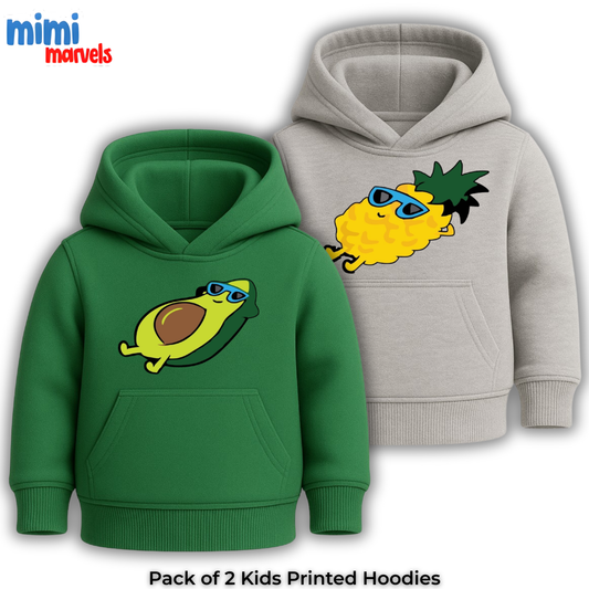 Pack of 2 Printed Hoodies for Kids