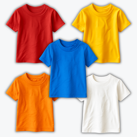 Pack of 5 Basic T-shirts for Kids